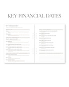 Business planner key financial dates